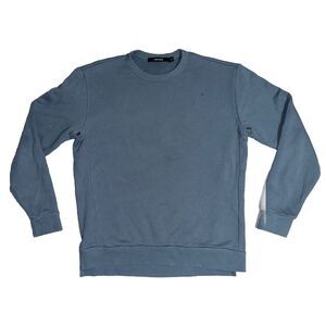 J‎ Brand Sweater Men's Size Medium Blue Cotton Crewneck Lightweight Long Sleeve